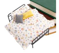 Muebles En Miniatura Para Casita | Decoración Retro Realista Con Ropa De Cama Y Almohada | Accesorios para Casa de Muñecas - Para Niñas Juego de Vestir Historias y Sueños en Dormitorio Salón y Armario