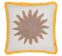 Muebles. Funda de cojín con Bordado de Sol - Amarillo - 45x45cm