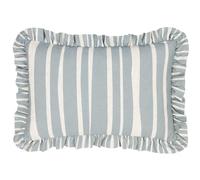 Muebles. Funda de cojín con Volantes Carmon Stripe - Lino/Azul - 40x60cm