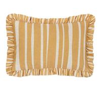 Muebles. Funda de cojín con Volantes Carmon Stripe - Lino/Ocre - 40x60cm