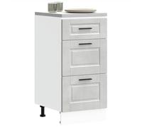 Muebles, gabinetes y almacenamiento, armarios de cocina, gabinete base de cocina, armario de cocina Porto Concrete Grey Engineered Wood