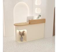 Muebles modernos de escritorio de recepción de oficina con escritorio de efectivo y mostrador de bar, mostrador de ventas de ferias pequeñas para área de recepción