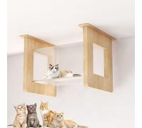 Muebles para Gatos Pared, Estante de Pared Flotante para Gatos, Estanterías para Gatos, Juego de Combinación de Techo y Pared DIY, Ahorro de Espacio(Size:S13)