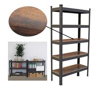 Muebles para Salón Estanteria Pesada Metal 150x75x30 CM Oscuro Carga 650KG
