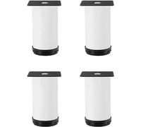 Muebles Pierna de Apoyo, Paquete de 4 patas de sofá ajustables, patas de gabinete redondas, base de mesa de centro for escritorio de TV, barra de trabajo, patas de gabinete de acero inoxidable, patas