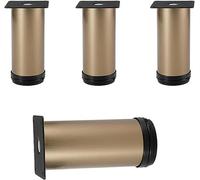 Muebles Pierna de Apoyo, Paquete de 4 patas de sofá ajustables, patas de gabinete redondas, base de mesa de centro for escritorio de TV, barra de trabajo, patas de gabinete de acero inoxidable, patas