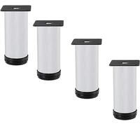 Muebles Pierna de Apoyo, Paquete de 4 patas de sofá ajustables, patas de gabinete redondas, base de mesa de centro for escritorio de TV, barra de trabajo, patas de gabinete de acero inoxidable, patas