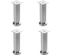 Muebles Pierna de Apoyo, Paquete de 4 patas for muebles, patas elevadoras de sofá, patas de gabinete ajustables, pies de soporte de muebles de acero inoxidable, patas de mesa de metal, piezas de repue