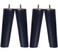 Muebles Piernas 4 PCS Madera de madera con tapa sólida M10 patas de reemplazo de patas de reemplazo Pies con perno preaminado de 10 mm y alfombrillas sin deslizamiento, para la cama de la mesa de sofá
