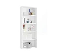 MUEBLES PITARCH 1093 Estantería 2 con Baldas, Básica y Elegante para Despachos, Salones, 196. 5 x 75. 5 x 33 cm(Alto x Ancho x Profundo), Color Blanco