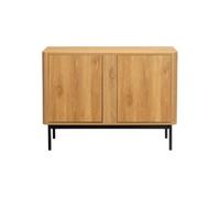 MUEBLES PITARCH | Aparador 100 Patas Estructura metálica, 2 Puertas, Aparador Nórdico Japandi, 75×100×40 cm, Módulo de Salón, Moderno