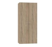 MUEBLES PITARCH | Armario Dormitorio Ropero 2 Puertas, Roble Cambrian, 180x79x52 cm(Alto x Ancho x Fondo), Mueble Auxiliar Moderno, Colección Tibet