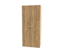 MUEBLES PITARCH Armario Dormitorio Ropero 2 Puertas, Roble Kraft, 180x79x52 cm(Alto x Ancho x Fondo), Mueble Auxiliar Moderno