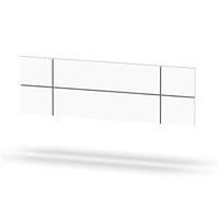MUEBLES PITARCH | Cabecero Cama Doble de 150 Moderno Geométrico, Blanco, 50x160x3,2cm, Dormitorio de Matrimonio, Modelo Elsa