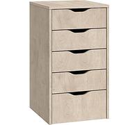 MUEBLES PITARCH | Cajonera de Oficinas Auxiliar de Despacho con 5 Cajones, Roble Aurora, 71x40x43cm (Alto x Ancho x Fondo) Cajonera Baño, Colección Tibet