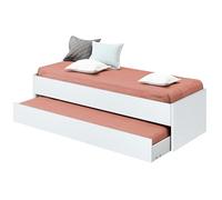 MUEBLES PITARCH | Cama Nido de 2.2 cm de Grosor, con Ruedas Fácil de Extraer, Somier Superior No Incluido, 54 x 202 x 97 cm(Alto x Ancho x Profundo), Blanca, Colección Tibet