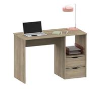 MUEBLES PITARCH | Escritorio con 2 Cajones, Mesa de Estudio, Juvenil de Ordenador, Roble Cambrian, 76x115x50cm (Alto x Ancho x Fondo) Vintage Colección Tibet