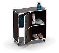 MUEBLES PITARCH Estantería, Aglomerado de partículas y melamina de Alta Densidad, Wengué/Haya, 90 x 80 x 33 cm, 725
