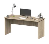 MUEBLES PITARCH | Mesa Despacho, Escritorio Grande de Estudio de Ordenador, Oficina, Roble Cambrian, 76x155x68cm (Alto x Ancho x Fondo) Moderna Modelo Rívoli