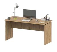 Muebles Pitarch | Mesa Despacho, Escritorio grande de Estudio de Ordenador, Oficina, Roble Gold, 76x155x68cm (alto x ancho x fondo) Moderna modelo Rívoli