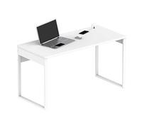 MUEBLES PITARCH | Mesa Despacho, Oficina con Pata Metálica, Escritorio, Mesa de Ordenador o Estudio, Blanca, 76x135x60cm (Alto x Ancho x Fondo) Moderna Modelo Nexus
