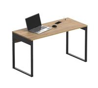 MUEBLES PITARCH | Mesa Despacho, Oficina con Pata Metálica, Escritorio, Mesa de Ordenador o Estudio, Roble Gold, 76x135x60cm (Alto x Ancho x Fondo) Moderna Modelo Nexus