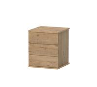 MUEBLES PITARCH | Mesita de Noche 3 Cajones con guías metálicas Dormitorio, Roble Gold, 48,5x41x40cm (Alto x Ancho x Fondo) Cajonera pequeña, Moderna, Modelo Diana