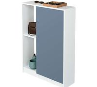 MUEBLES PITARCH Neo, Aglomerado de partículas y melamina de Alta Densidad, Blanco y Azul Talco, 110 x 80 x 25 cm