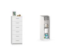 MUEBLES PITARCH Tibet Sinfonier, Blanco, 110 x 40 x 40 cm Tibet Armario, Blanco, 180x60x35 cm