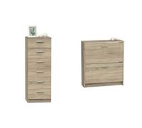 MUEBLES PITARCH Tibet Sinfonier, Roble Cambrian, 110 x 40 x 40 cm Tibet Zapatero, Roble Cambrian, 82 x 74 x 25 cm