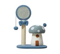 Muebles Rascadores Gatos con Piruleta De Setas, Juguete Multifuncional For Gatos De Interior For Participar En El Juego Y Hábitos Saludables De Rascado(Blue)