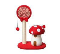 Muebles Rascadores Gatos con Piruleta De Setas, Juguete Multifuncional For Gatos De Interior For Participar En El Juego Y Hábitos Saludables De Rascado(Red)