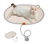 Muebles rascadores para interiores, alfombra natural antideslizante de algodón y lino con pelota - base para rascar - para casa juego interior entrenamiento movimiento estimulación mental salón