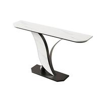 Muebles Recibidor Estrecho Estructura Metálica Ligera y Lujosa Mesa Consola Mesa Lateral para Sofá para Recibidor, Dormitorio y Sala de Estar(White1,100 * 30 * 80cm)