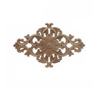 Muebles tallados Flores 1 unid Único Natural Floral Madera Tallado Estatuillas de Madera Artesanía Apliques de Esquina Marco Muebles de Puerta de Pared Muebles de Madera Decorativos Larga (Color : 21