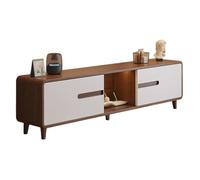 Muebles TV Salon Tablas de Madera Artificial Engrosadas Mesa de TV Gran Capacidad de Almacenamiento Multizona Tirador Oculto Muebles Tele con Orificio Posterior para Cables(White,140x30x45cm)