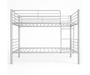 MUEBLIX.COM | Literas Juveniles 90x190 | Estructura de Metal | Literas Juveniles Baratas con Escalera | Litera Doble | Modelo Alberto