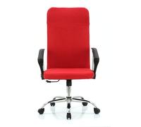 MUEBLIX.COM | Silla de Escritorio Rojo Toledo | Sillon de Oficina o Despacho con Respaldo Reclinable con Ruedas | Sillas Escritorio Giratoria Estilo Moderno de Polipropileno