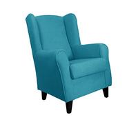MUEBLIX.COM | Sillón Butaca Orejero Lisboa | Sofa con Orejas | Butacas de Salón Modernas | Butaca Confortable | Patas Enroscadas | No Montaje | Color Turquesa