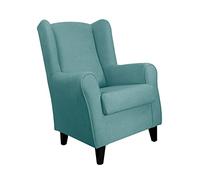MUEBLIX.COM | Sillón Butaca Orejero Lisboa | Sofa con Orejas | Butacas de Salón Modernas | Butaca Confortable | Patas Enroscadas | No Montaje | Color Azul