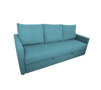 MUEBLIX.COM | Sofa Cama Gonzalo 3 Plazas | Sillón Confortable | Asientos de Espuma de Alta Densidad | Diseño Color Turquesa