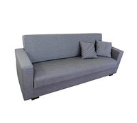 MUEBLIX.COM | Sofá Cama Navaleno 3 Plazas | Sillón Cama | Sistema Clic-Clac | Diseño Moderno | Color Gris