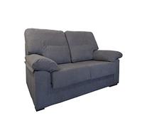MUEBLIX.COM | Sofa Marcos, 2 Plazas, Diseño para Salón Moderno, Confortable, Armazón de Pino Gallego, Asientos de Goma Espuma, Gris