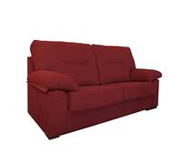 MUEBLIX.COM | Sofa Marcos, 3 Plazas, Diseño para Salón Moderno, Confortable, Armazón de Pino Gallego, Asientos de Goma Espuma, Rojo