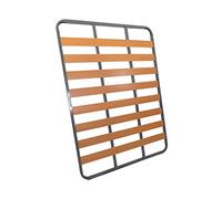 MUEBLIX.COM | Somier Eco para Cama 135x 190 cm | Somier Sin Patas | Láminas Madera de Chopo de 9 cm y Estructura de Tubos de Acero | Útil para Camas Nido o Camas Individuales