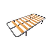 MUEBLIX.COM | Somier Eco para Cama 90 x 180 cm | Somier con 4 Patas | Láminas Madera de Chopo de 10 cm y Estructura de Tubos de Acero | Útil para Camas Nido o Camas Individuales