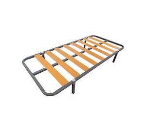 MUEBLIX.COM | Somier Eco para Cama 90 x 180 cm | Somier con 4 Patas | Láminas Madera de Chopo de 10 cm y Estructura de Tubos de Acero | Útil para Camas Nido o Camas Individuales