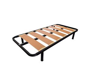 MUEBLIX.COM | Somier Lama Ancha para Cama 105 x 190 cm | Somier con 4 Patas | Láminas Madera de Chopo de 17 cm y Estructura de Tubos de Acero | Útil para Camas Nido o Camas Individuales