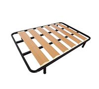 MUEBLIX.COM | Somier Lama Ancha para Cama 150 x 190 cm | Somier con 4 Patas | Láminas Madera de Chopo de 17 cm y Estructura de Tubos de Acero | Útil para Camas Matrimonio