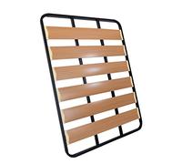 MUEBLIX.COM, Somier Lama Ancha para Cama 150 x 190 cm, Somier Sin Patas, Láminas Madera de Chopo de 17 cm y Estructura de Tubos de Acero, Útil para Camas Matrimonio